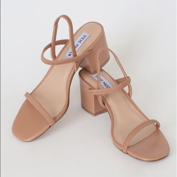 Steve Madden Inessa Dark Tan Heel Sandal - Picture 9 of 11